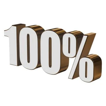100 percent on white background Stock Illustration