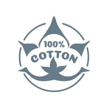 100 percents cotton stamp Illustrazione stock