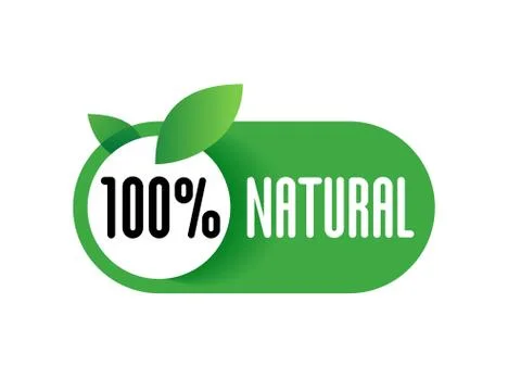 100 percents natural button Stock-Illustration
