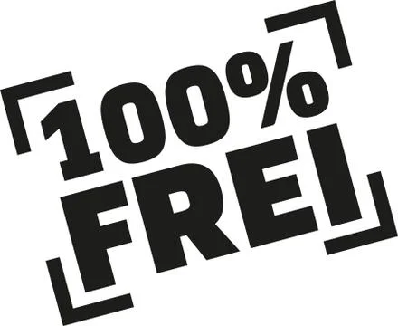 100 perfcent free single Illustrazione stock