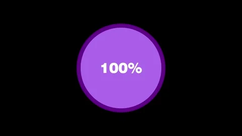 100% Pie Chart Percentage Animation Stock Footage 277035233