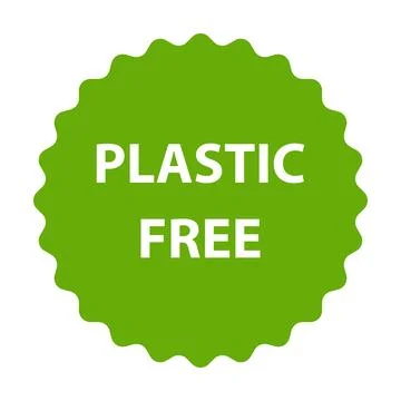 100% plastic free icon vector BPA free warranty packaging sign for graphic .. Stock Illustration