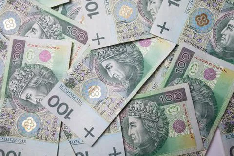 100 PLN banknotes Stock Photos