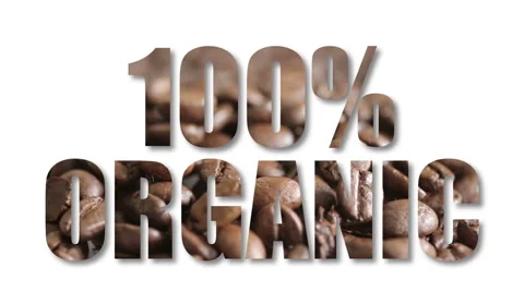 100 precent organic coffee Stock Footage 57451204