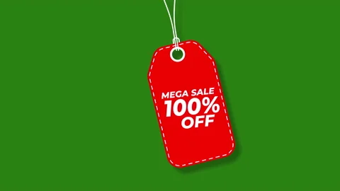 100% off price label Stock Footage 189968557