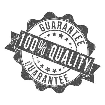 100% QUALITY GUARANTEE. Stamp impression with the inscription. Old worn vinta Stock Illustration