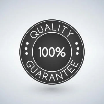 100 Quality guarantee sticker or label, vector illustration Stock Illustration