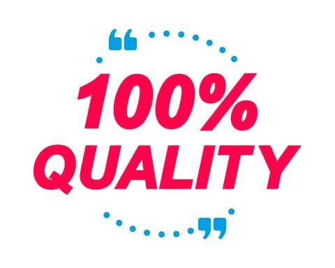 100 Quality labels. Speech bubbles and marketing sticker. Stock Illustration