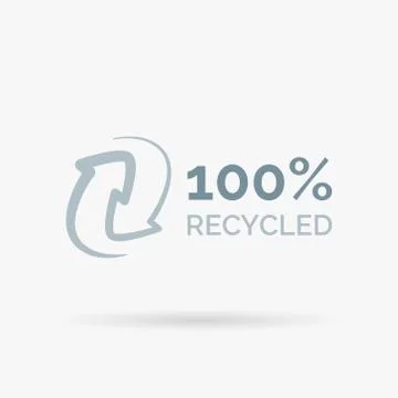 100% recycled icon Stock Illustration
