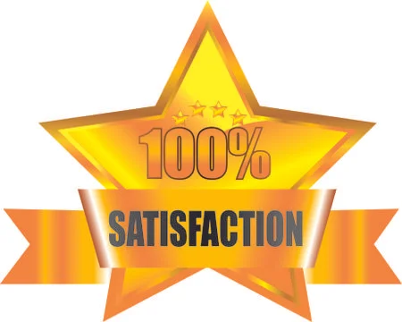 100% Satisfaction banner flag Vector Graphics Stock Illustration