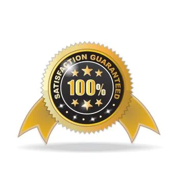 100 satisfaction guarantee label Stock Illustration