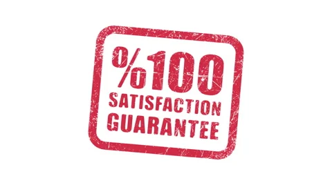 %100 SATISFACTION GUARANTEE stamp Stock Footage 1006719