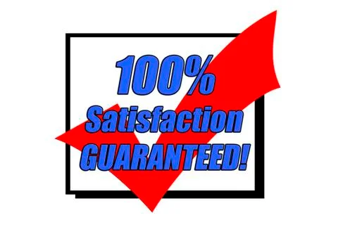 100% Satisfaction Guaranteed Concept Stock Illustration
