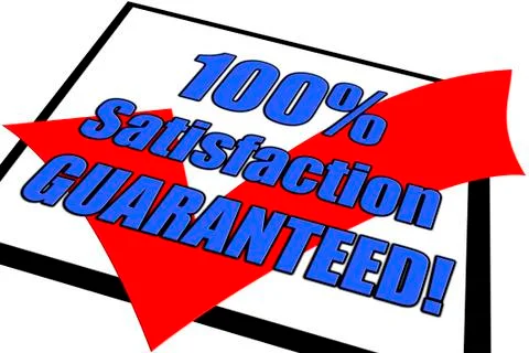 100% Satisfaction Guaranteed Concept Stock Illustration