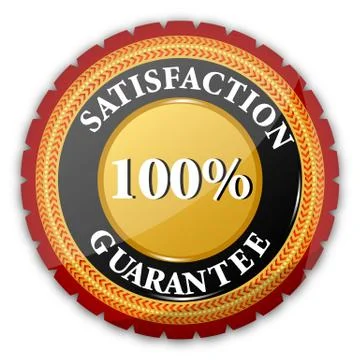 100% satisfaction  guaranteed logo Stock Illustration