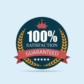 100 % Satisfaction Label Vector Illustration Stock Illustration
