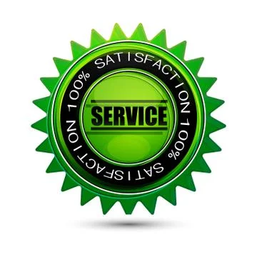100% satisfaction service tag Stock Illustration
