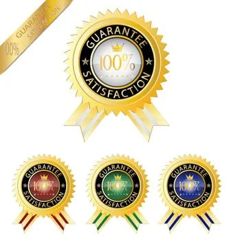 100% satisfaction sign Stock Illustration