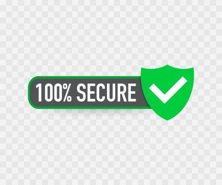 100 Secure grunge vector icon. Badge or button for commerce website. Vector i Stock-Illustration