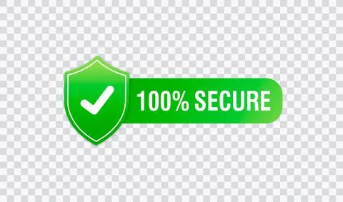 100 Secure grunge vector icon. Badge or button for commerce website. Sign on Illustrazione stock