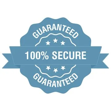 100 secure label. Guarantee rubber stamp sign. Vector illustration Stock Illustration