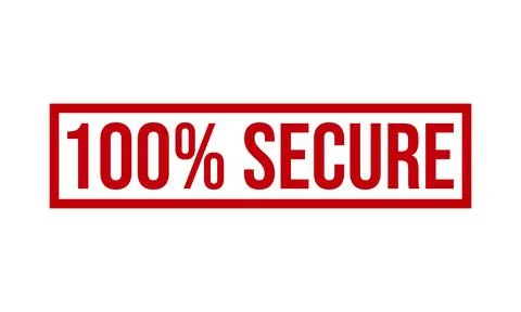 100% Secure Rubber Stamp. 100% Secure Grunge Stamp Seal Vector Illustration Stock Illustration