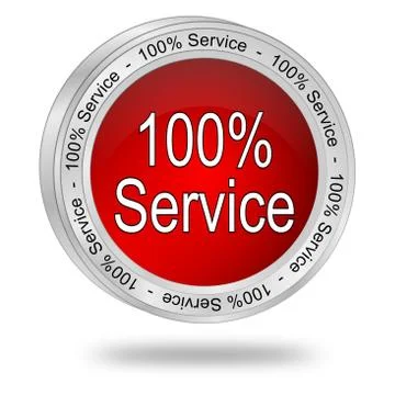 100% Service button Stock Illustration