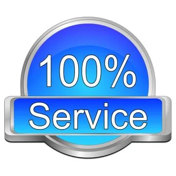 100% Service button Stock Illustration
