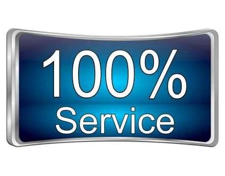 100% Service button Stock Illustration