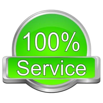 100% Service button Stock Illustration