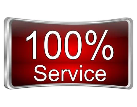 100% Service button Stock Illustration