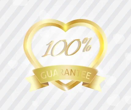 100 service guarantee Stock Illustration
