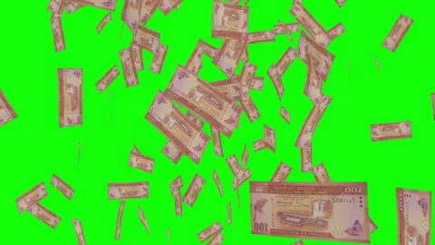 100 SRI LANKAN RUPEE notes falling Green... | Stock Video | Pond5