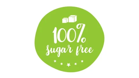100% Sugar Free Text Animation. Stock Footage 139595444