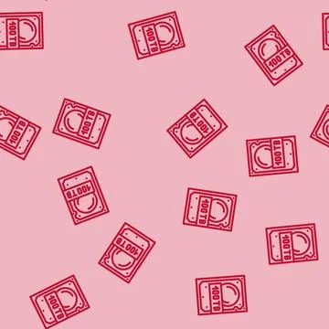 100 terabyte hard drive future technology line vector seamless pattern Stock Illustration