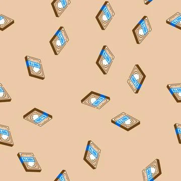 100 terabyte hard drive future technology isometric icon seamless pattern 스톡 일러스트