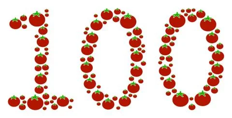 100 Text Collage of Tomato Illustrazione stock