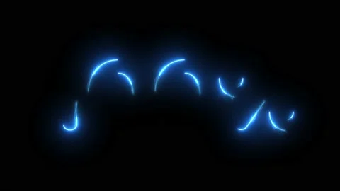 100% text as neon sign glowing and flickering Stock Footage 147204407