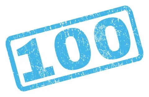 100 Text Rubber Seal Stamp Watermark Illustrazione stock