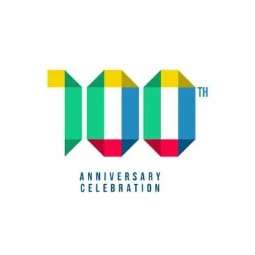 100 Th Anniversary Celebration Vector Template Design Illustration Stock Illustration
