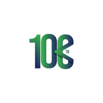 100 Th Anniversary Celebration Vector Template Design Illustration Stock Illustration