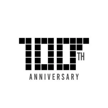 100 th Anniversary Pixel Model Vector Template Design Illustration Stock Illustration