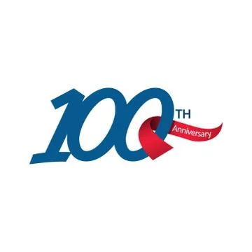 100 Th Anniversary Vector Template Design Illustration Stock Illustration