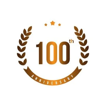 100 Th Anniversary Vector Template Design Illustration Stock Illustration