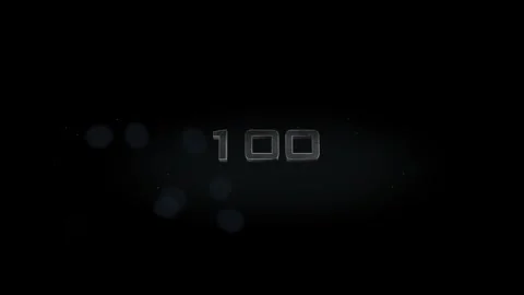 100 title metal text on black alpha channel background Stock Footage 295813753