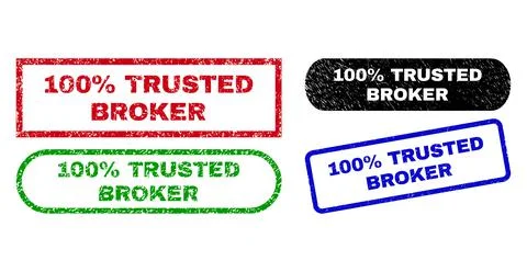 100% TRUSTED BROKER Rectangle Stamps Using Corroded Surface Stock Illustration