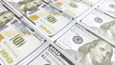 100 US dollar banknote Vidéo 340720293