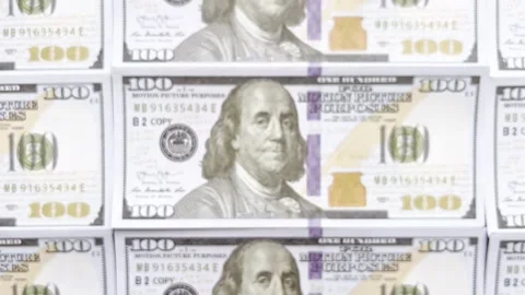 100 US dollar banknote Stock Footage 340720294