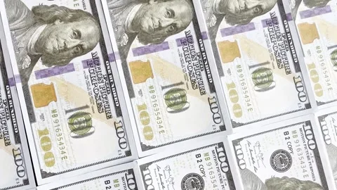 100 US dollar banknote 库存影片 340720724