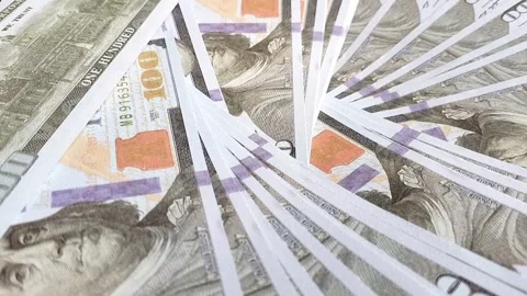 100 US dollars Video stock 327004337